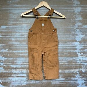 Carhartt Canvas Bib Overalls Tan Outdoor Casual Baby 18 Months